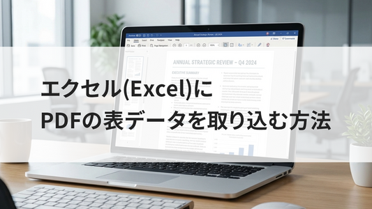 エクセル(Excel)にPDFの表データを取り込む方法